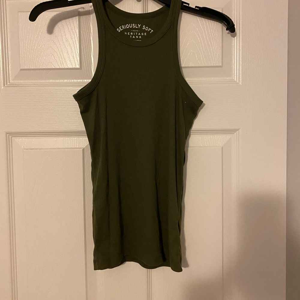 Army green tank top